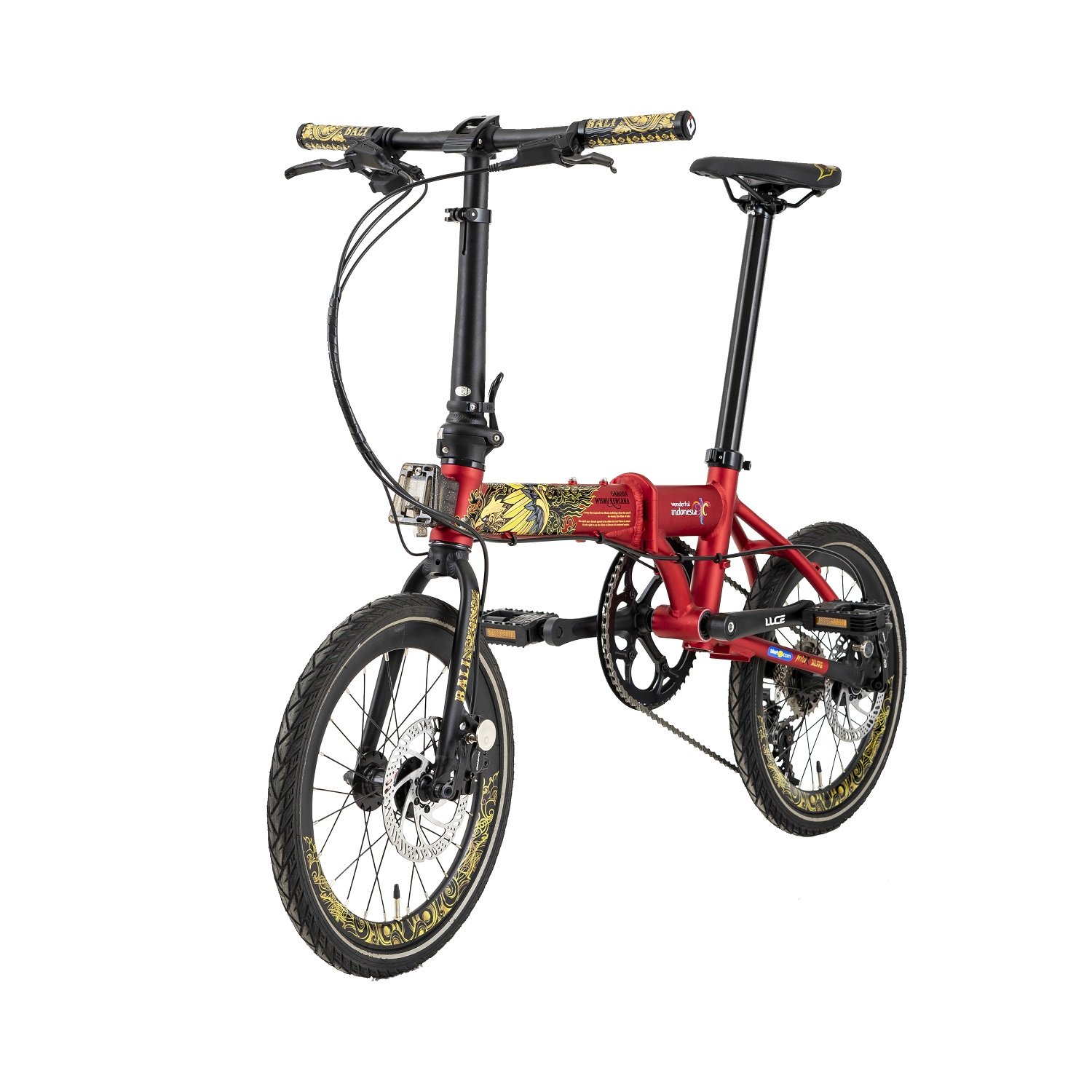 Sepeda Lipat FoldX Xlite Bali Wonderful Indonesia Edition 16 Inch 10 Sp + Koper Sepeda 16inch